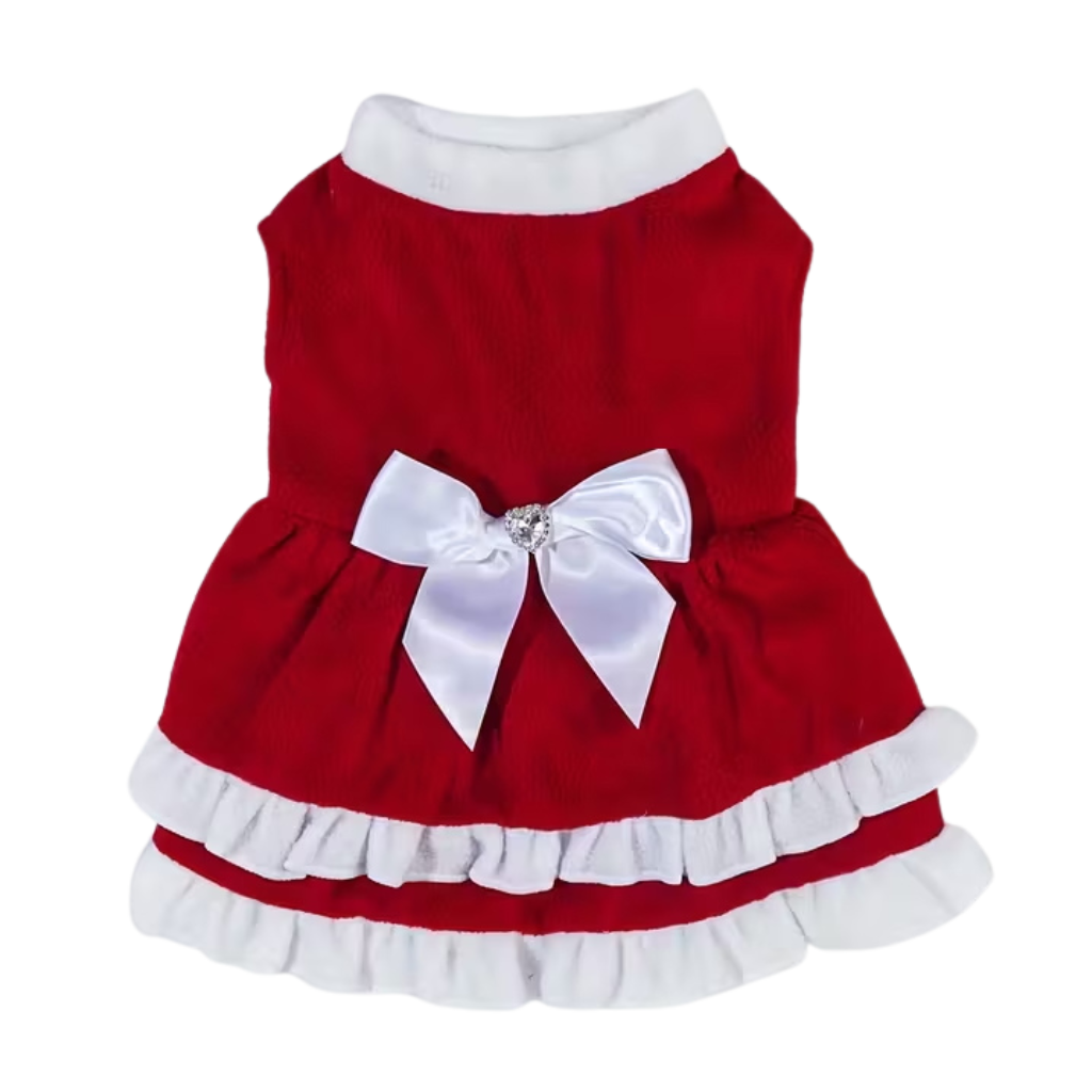 SantaPaws Christmas Fleece Pet Dress